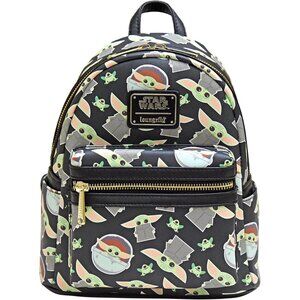 ⚡Loungefly Womens Star Wars Baby Yoda Print Double Strap Shoulder Bag